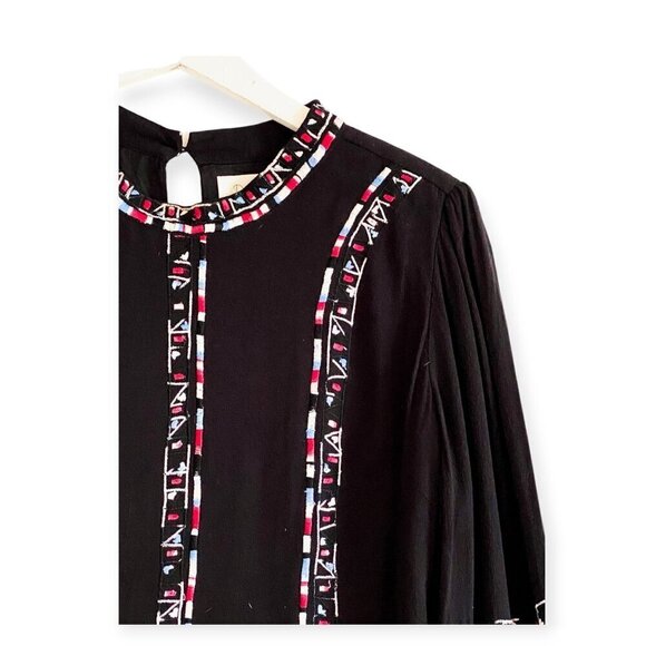 Rahi Cali Black Embroidered Mini Dress,  size M - Picture 11 of 14